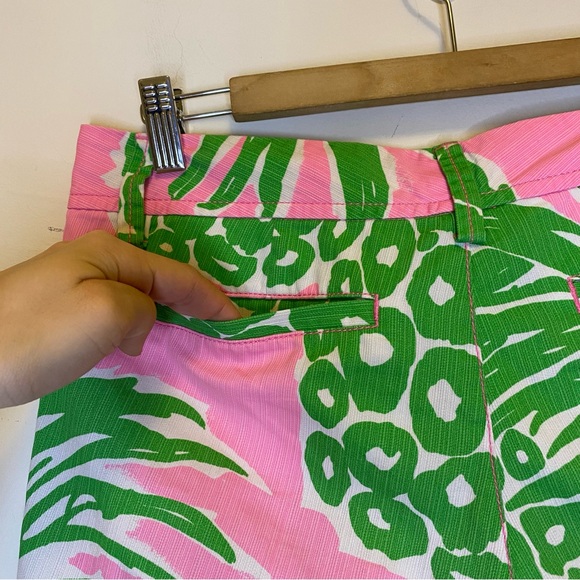 LILLY PULITZER Callahan Pineapple Print Shorts 5” Pink Pout Flamenco Green Sz 6 - Picture 11 of 13